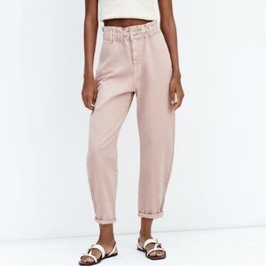 Zara Pink Paperbag Jeans